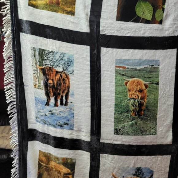 Highland Cow Blanket 9 Custom Photo Throw Blanket - Picture 9 of 15